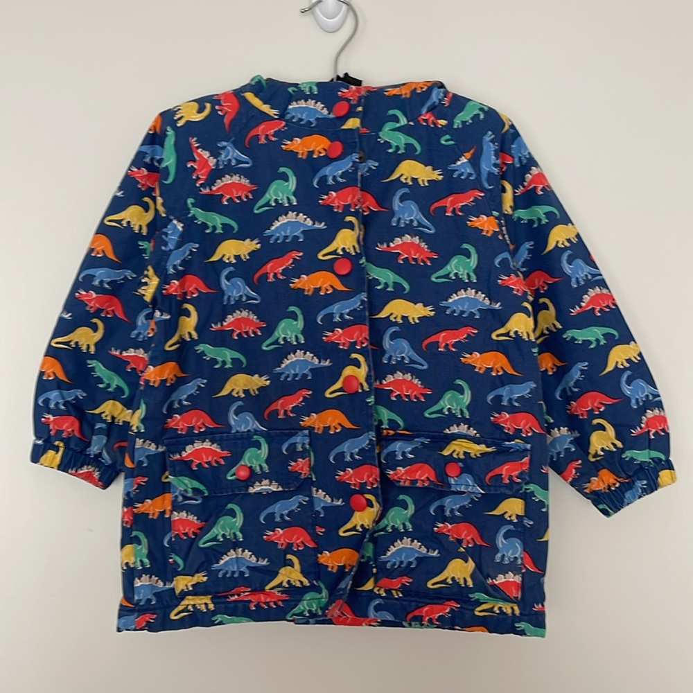 Cath Kids London Multicolored Dinosaur Printed Water Resistant Hooded Jacket 3-4